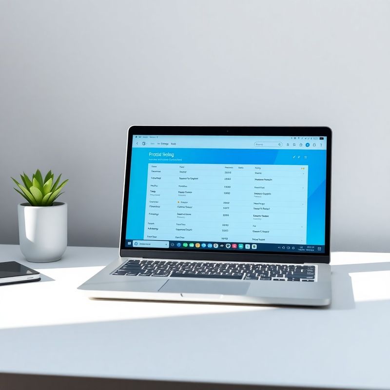 Laptop mit einem SaaS-Produkt-Backlog in azurblauen Tönen